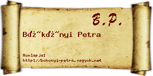 Bökönyi Petra névjegykártya